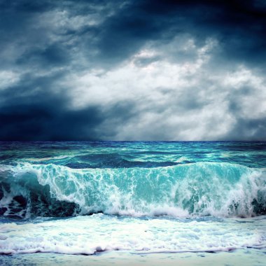 View of storm seascape clipart