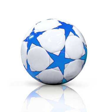 Beyaz arka plan üzerinde izole futbol topu
