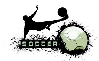 Grunge Soccer Ball background clipart