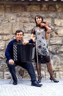 enstrümanlar ile iki musicants