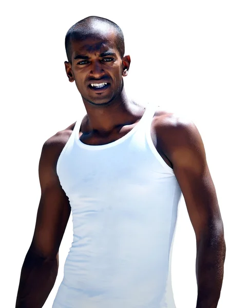 Portrét usmívajícího se černocha — Stock fotografie