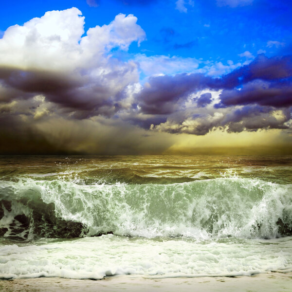 View of storm seascape