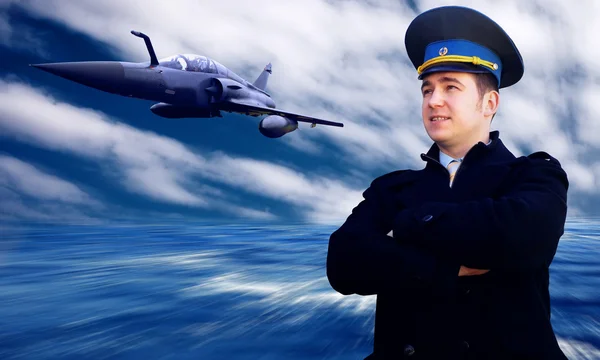 Pilot ve askeri airplan hız — Stok fotoğraf