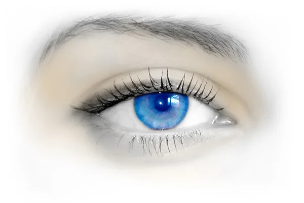 Krásné ženské modré oko. makro střelbu — Stock fotografie