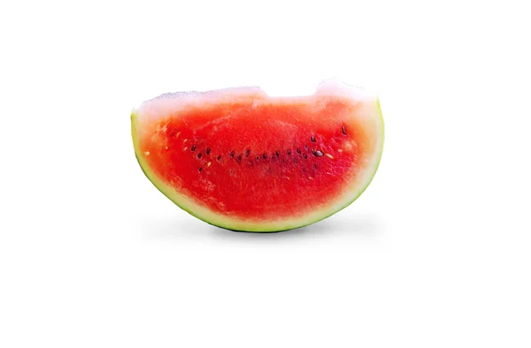 Mooie geïsoleerde watermeloen op witte achtergrond — Stockfoto