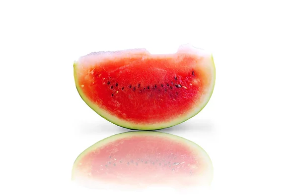 Krásný meloun izolovaných na bílém pozadí — Stock fotografie