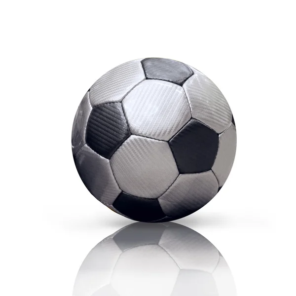 Μπάλα ποδοσφαίρου που απομονώνονται σε λευκό φόντο — Φωτογραφία Αρχείου
