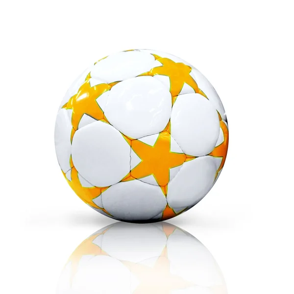 Bola de futebol isolada no fundo branco — Fotografia de Stock