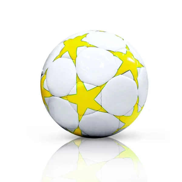 Fotboll isolerat på den vita bakgrunden — Stockfoto