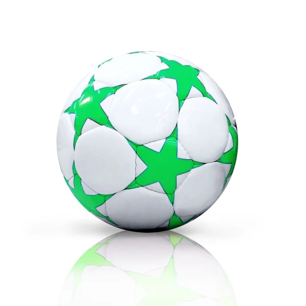 Μπάλα ποδοσφαίρου που απομονώνονται σε λευκό φόντο — Φωτογραφία Αρχείου
