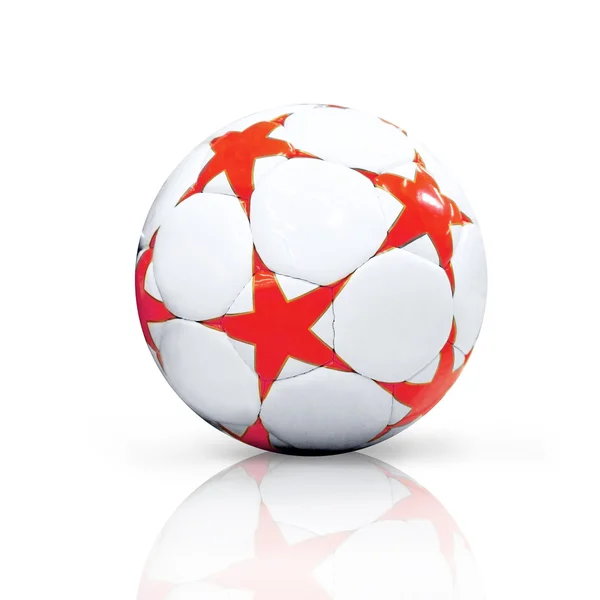 Bola de futebol isolada no fundo branco — Fotografia de Stock
