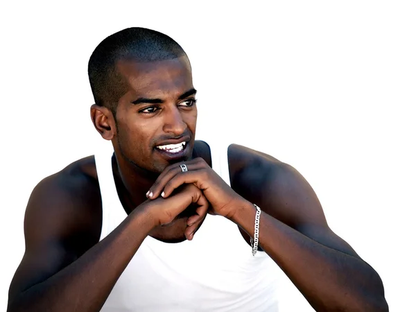 Porträt eines schwarzen Mannes mit einem Lächeln — Stockfoto