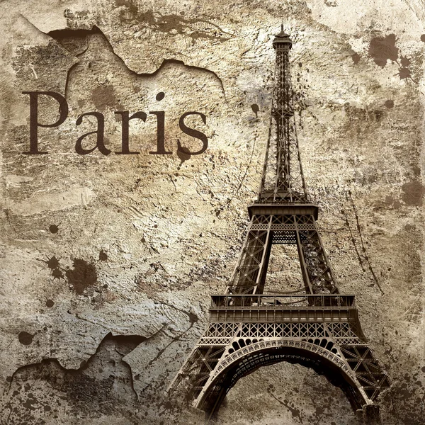 Tło widok na Paryż na tło grunge — Zdjęcie stockowe