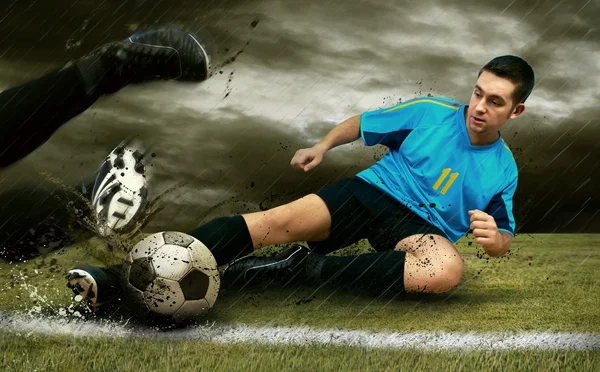 フィールド上のサッカー選手 — ストック写真