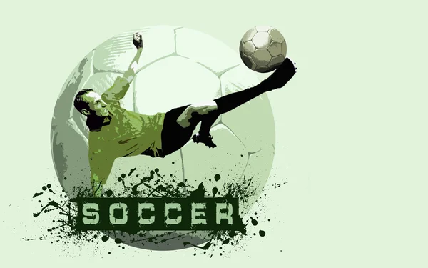 グランジサッカーボールの背景 — ストック写真