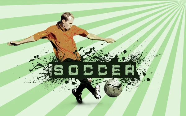 Grunge Soccer Ball background — Stock Photo, Image