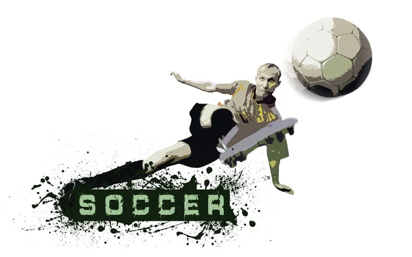 Grunge calcio palla sfondo — Foto Stock
