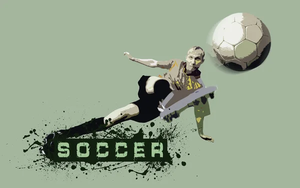 Grunge calcio palla sfondo — Foto Stock
