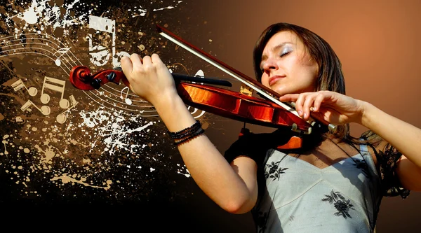 Fondo de violín grunge musical retro —  Fotos de Stock