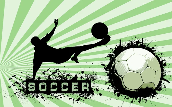 Grunge fotbalový míč pozadí — Stock fotografie