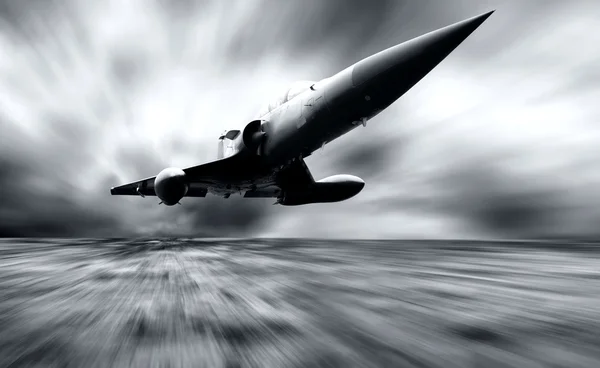 속도에 군사 airplan — 스톡 사진
