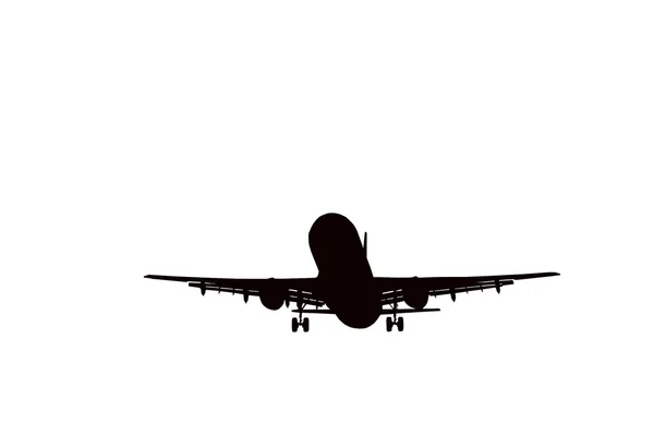Flugzeug isoliert auf weißem Hintergrund — Stockfoto