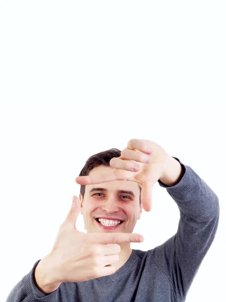 Closeup of a happy young man looking at camera — Stock Photo, Image