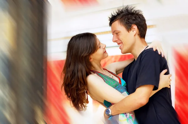 Two happiness love young on blur historical background — Stock Photo, Image