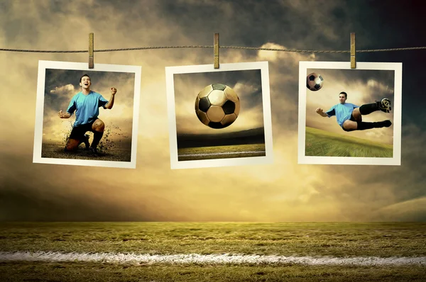 Фотографії футболістів на відкритому повітрі — стокове фото
