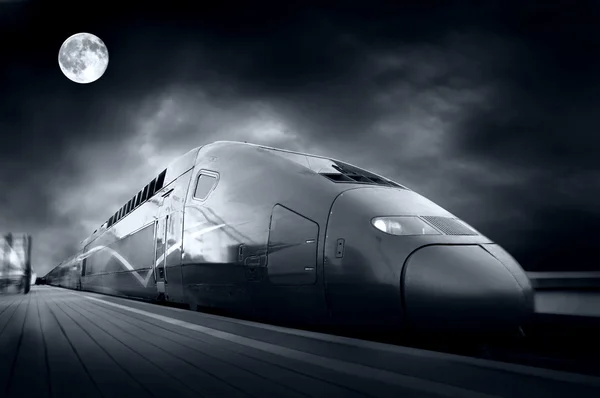 Nagy sebességű vasút motion blur-kültéri — Stock Fotó