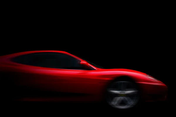Beautiful red sport car on black — Stock Photo, Image
