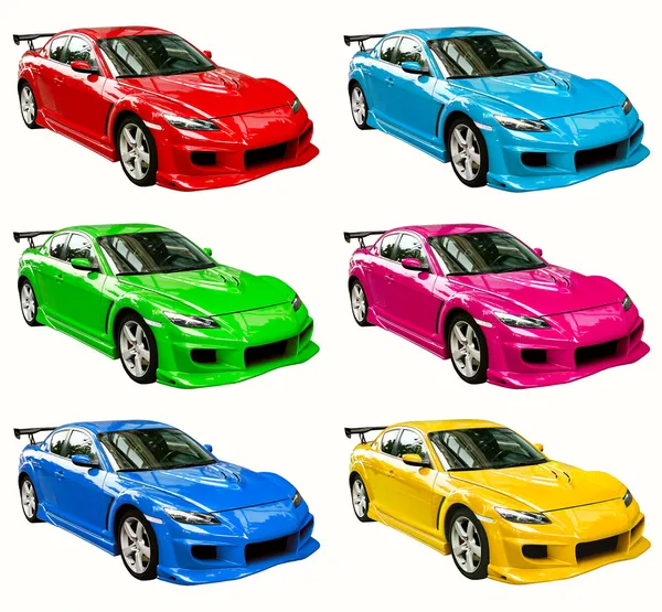 Kolorowe samochody — Zdjęcie stockowe