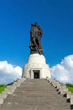 The statue of the Soviet soldier in Berlin, Germany clipart