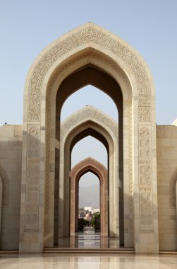 Sultan Qaboos Grand Mosque in Muscat, Oman clipart