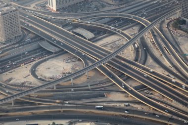 Highway junction in Dubai clipart