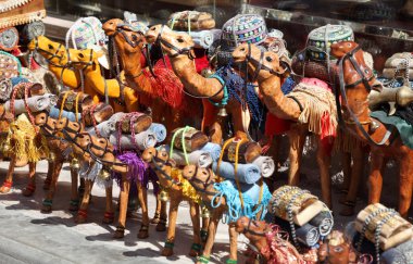 Camel souvenirs in Dubai clipart