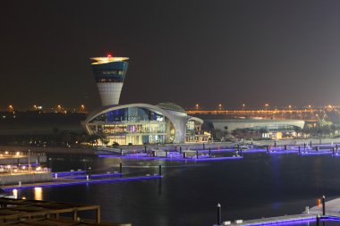 Yas Marina at night, Abu Dhabi clipart