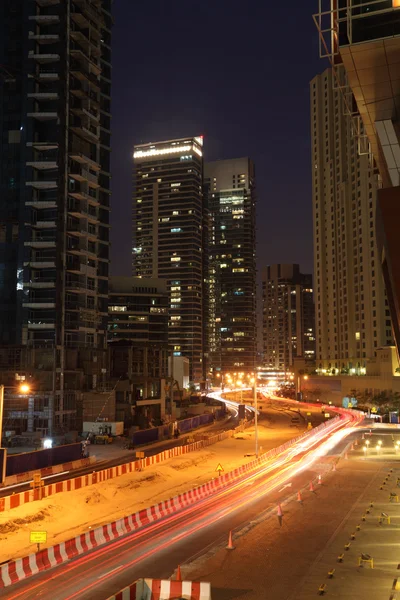 Street under construction in Dubai Marina — Stock Photo, Image