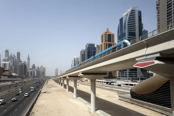 Linea della metropolitana Dubai — Foto Stock