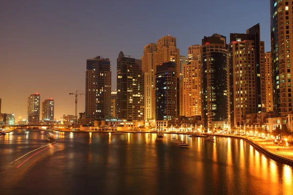 Dubai Marina At Night — Stock Photo, Image