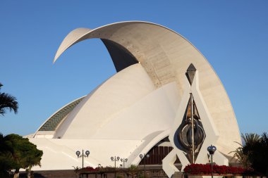 Futuristic Auditorium in Santa Cruz de Tenerife, Spain clipart