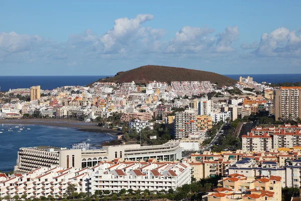 Luchtfoto van los cristianos, Canarische eiland tenerife, Spanje — Stockfoto