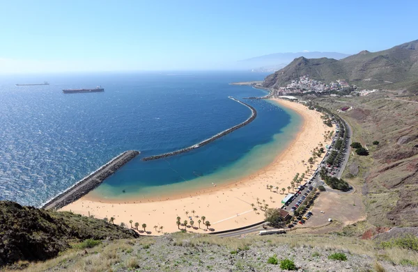 Spiaggia di Playa de las Teresitas, Isole Canarie Tenerife, Spagna — Foto Stock