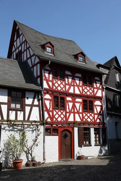 在林堡、 黑森、 德国传统半木结构房子 — 图库照片