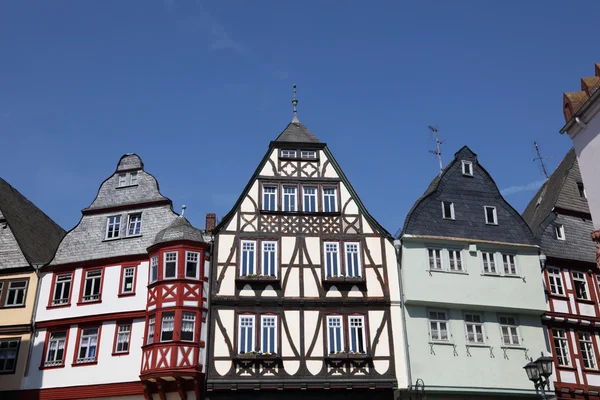 Tradiční hrázděné domy v limburg, Hesensko, Německo — Stock fotografie
