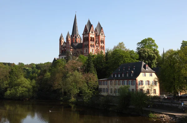 Ayında limburg Cathedral (limburger dom), Hessen, Almanya — Stok fotoğraf