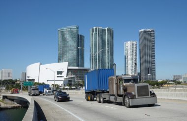 Trucks on the Bridge clipart