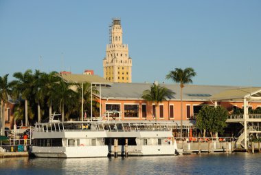 Bayside Marina in Miami clipart