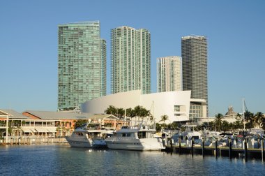 Bayside Marina in Downtown Miami clipart