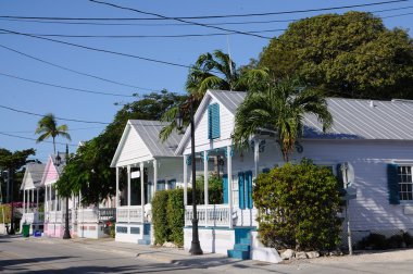 Traditional Wooden Houses at Key West, Florida USA clipart